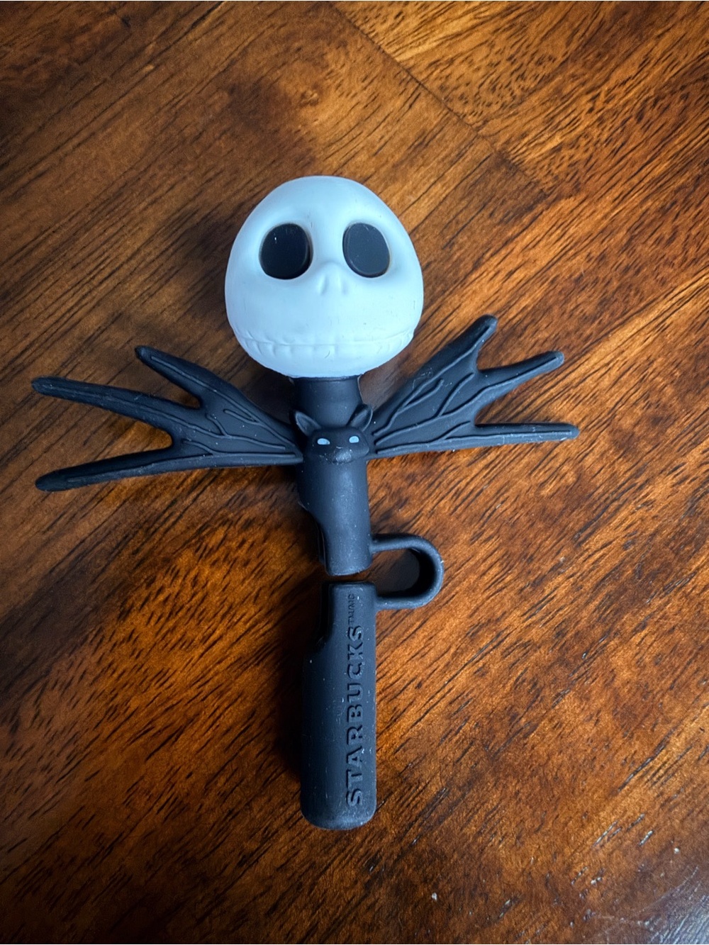 Starbucks Jack Skellington Straw Topper Black & White